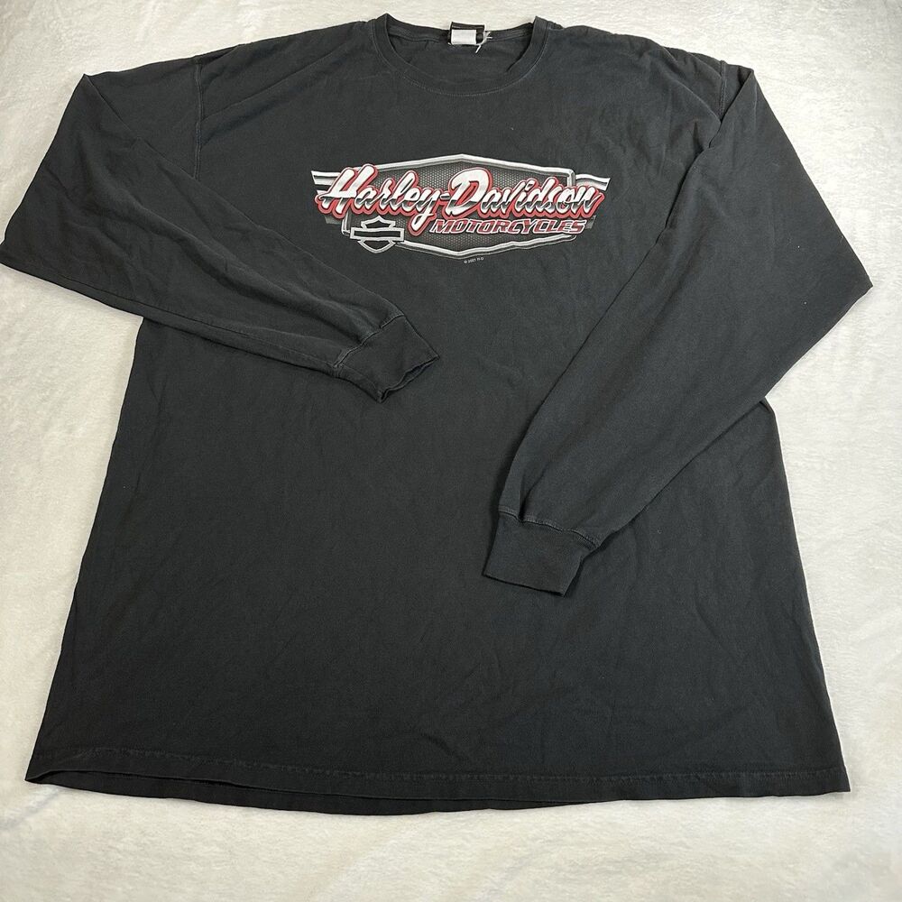 Harley Davidson Long‎ Sleeve Shirt 2XL Black San Diego California Dealer Graphic